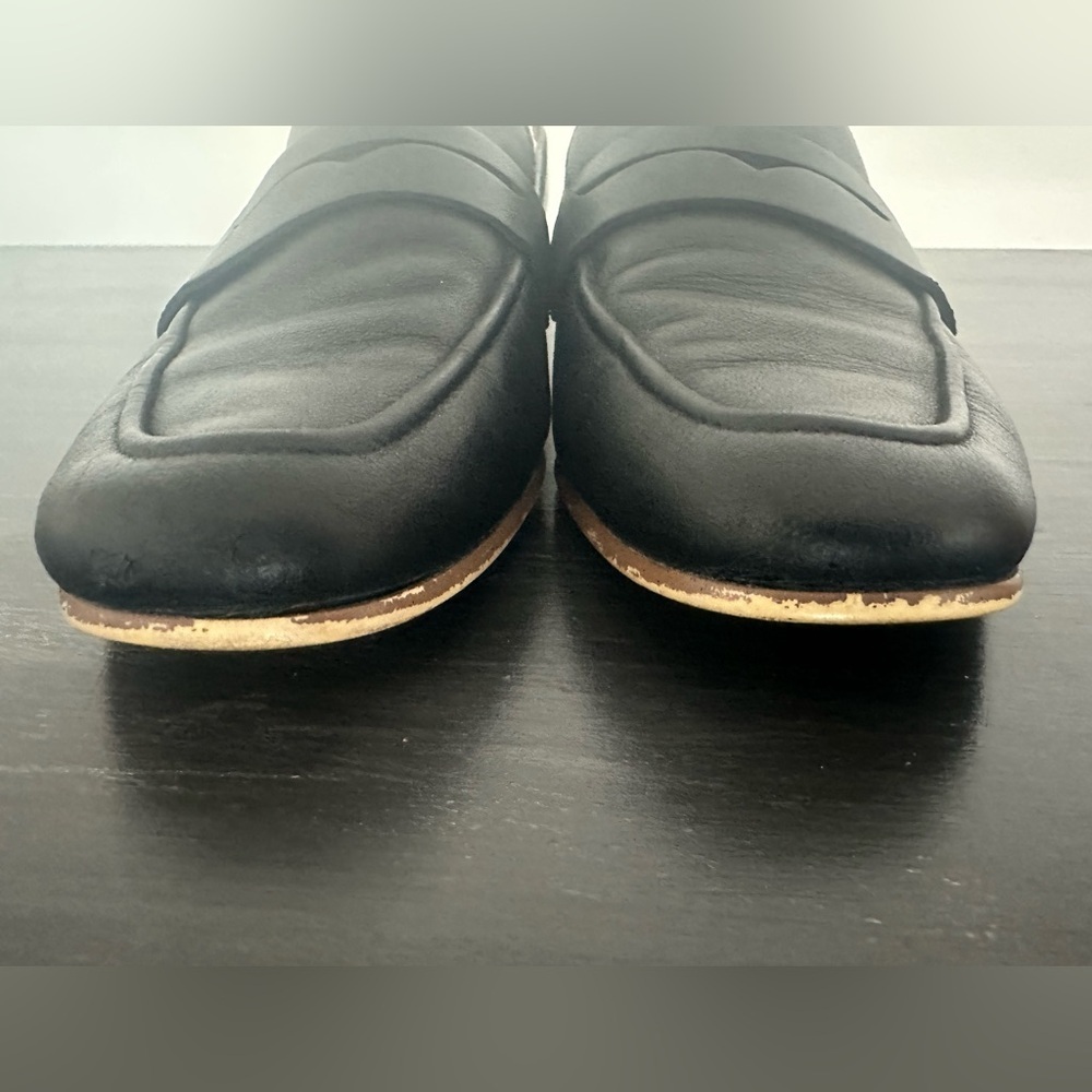 Clarks Black Leather Slip-On Loafers - Picture 5 of 9